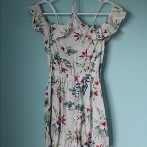 Hollister tropical floral Hawaiian romper